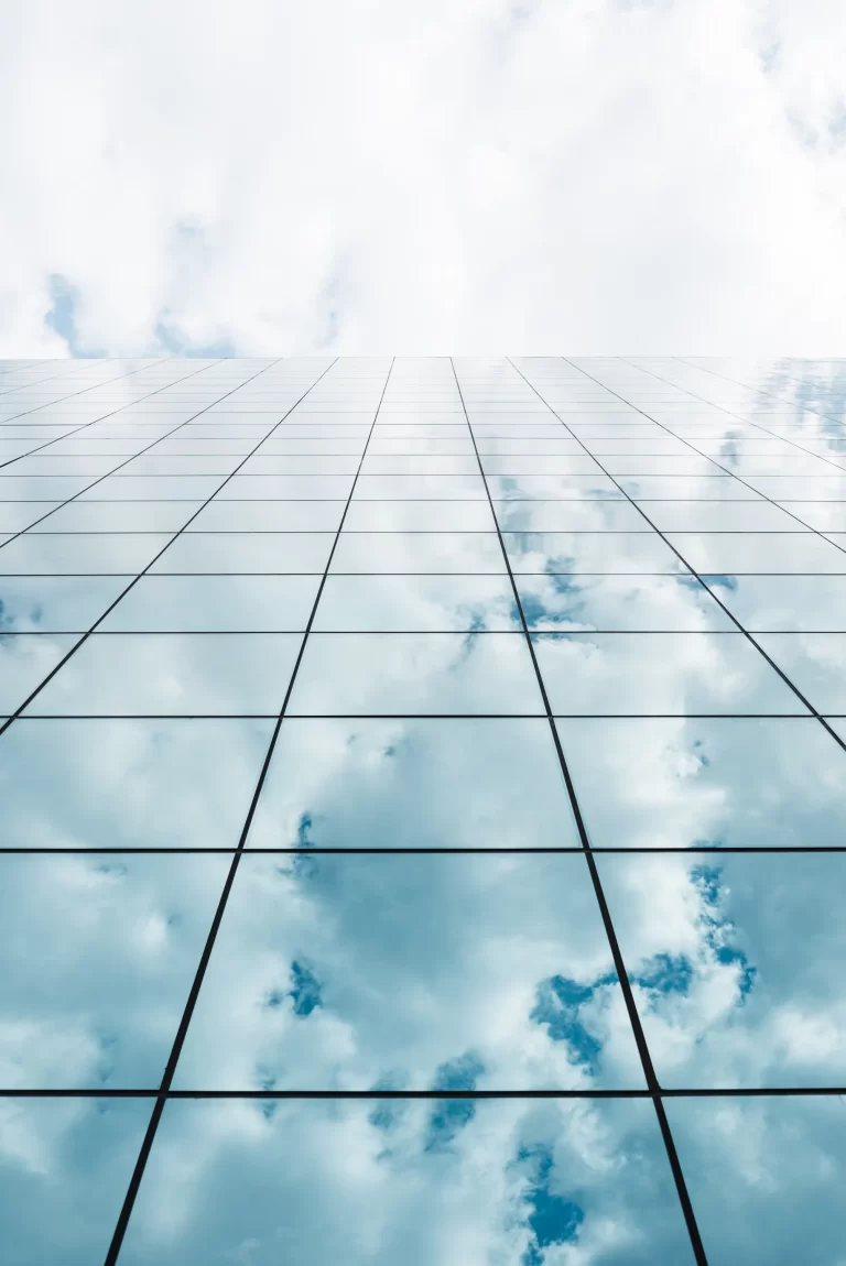 low-angle-view-tall-glass-building