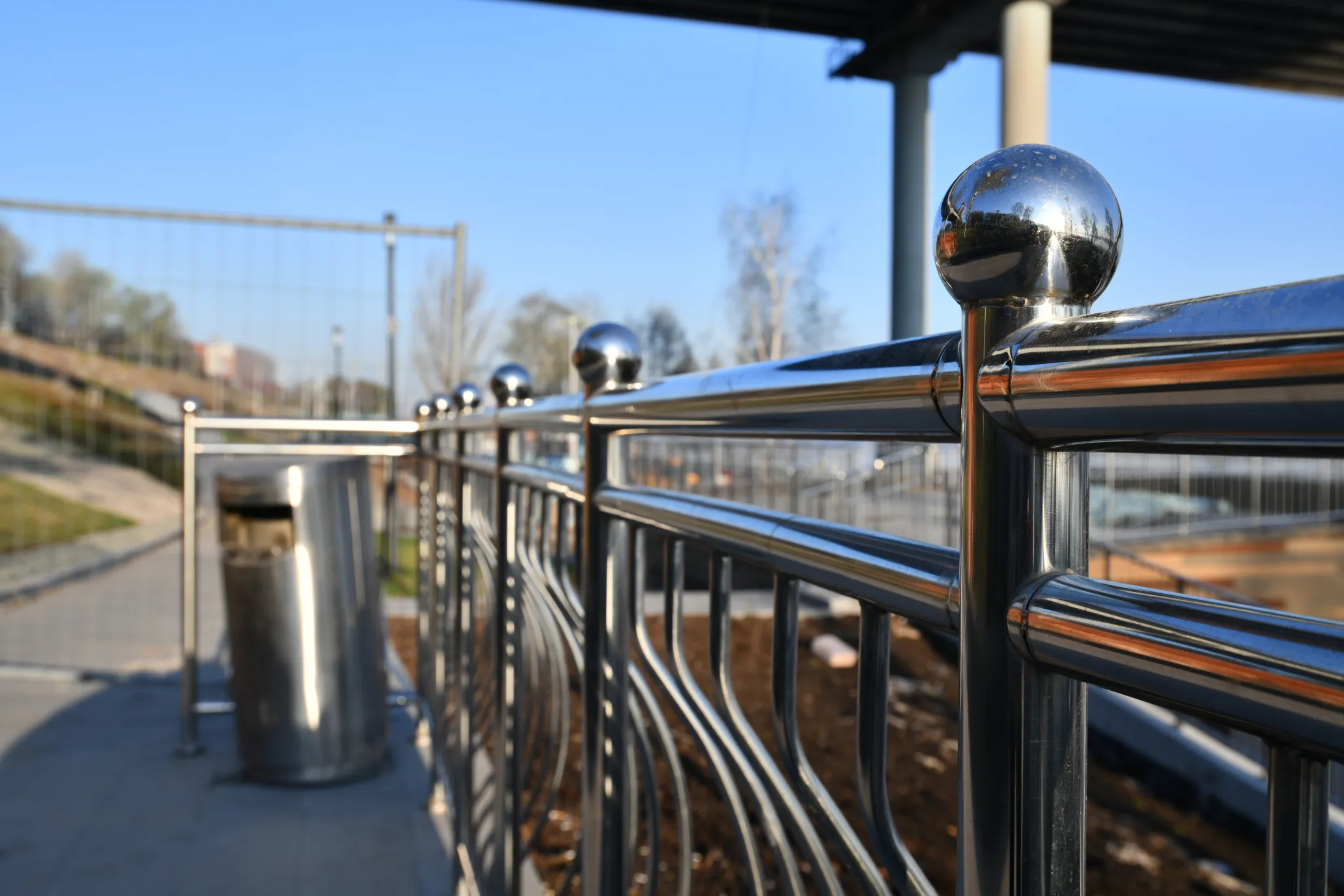 part-chrome-fence-river-embankment